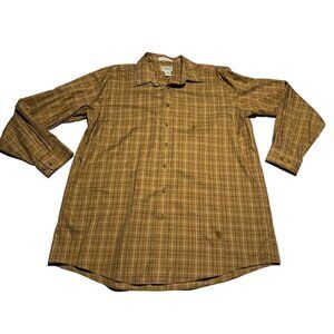 L.L. Bean Plaid Shirt Beige Size XLT